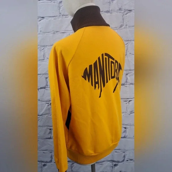 Vintage 80s Women's Track Jacket Athletic Summer Games Manitoba Canada 70s Large - Picture 8 of 15